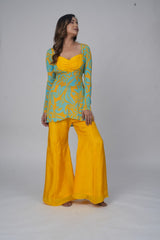 Marbel Yellow Kurta and Pant