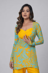 Marbel Yellow Kurta and Pant