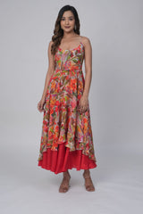 Scarlet Nature Print Frock-style Kurti