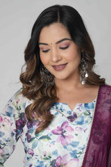 Stylish Floral Suit Set with Dupatta