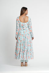 Georgette Floral Print Stylish Anarkali Set