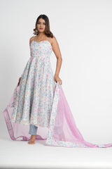 Stylish Organza Anarkali Set