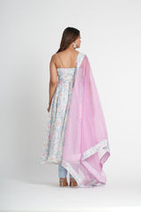 Stylish Organza Anarkali Set