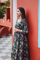 Stylish Floral Cotton kurta Pant Set