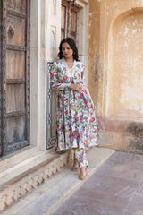 Stylish Floral naira pattern Kurta & Pant