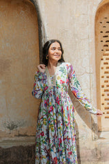 Stylish Floral naira pattern Kurta & Pant