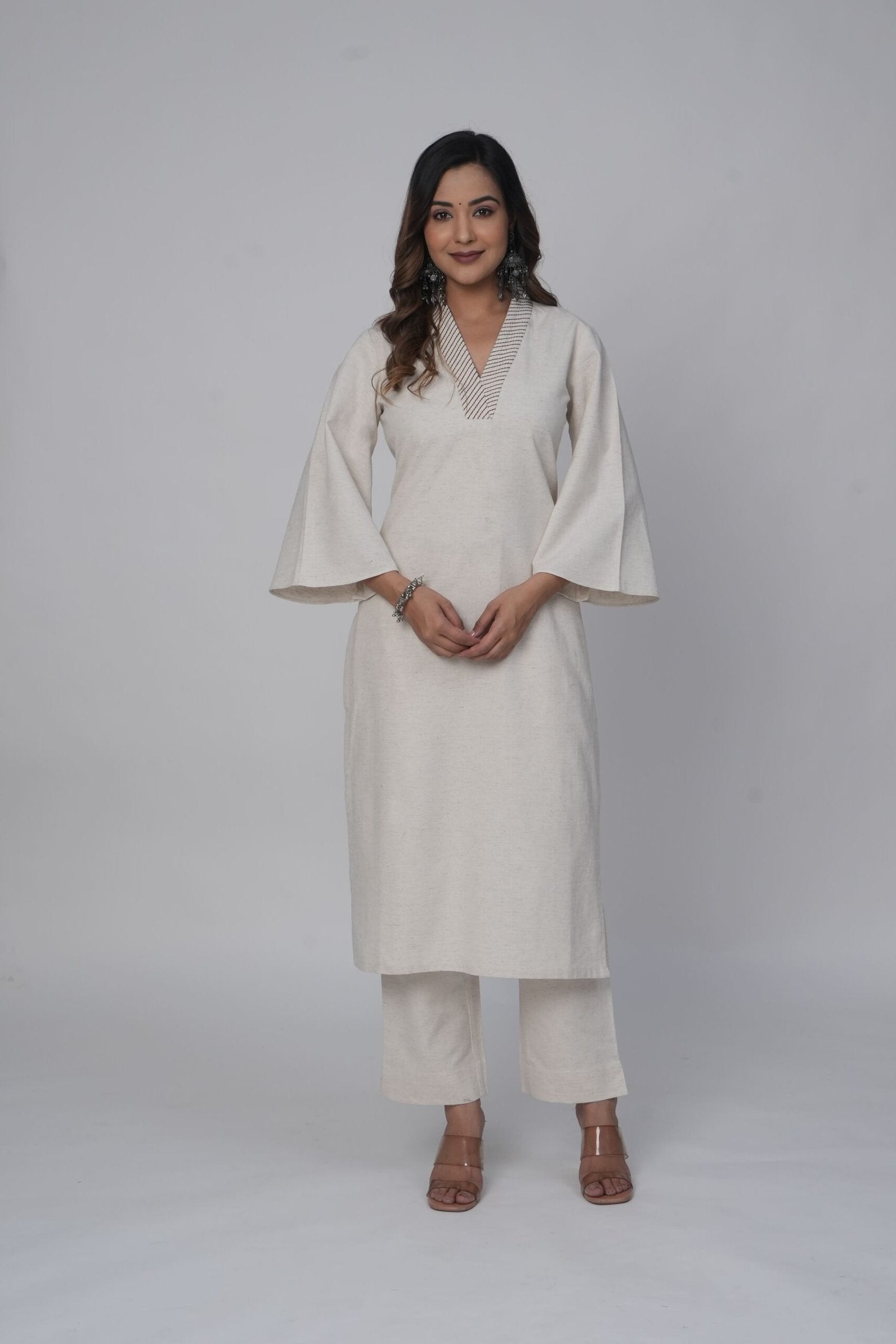 Off White Kurta and Pant