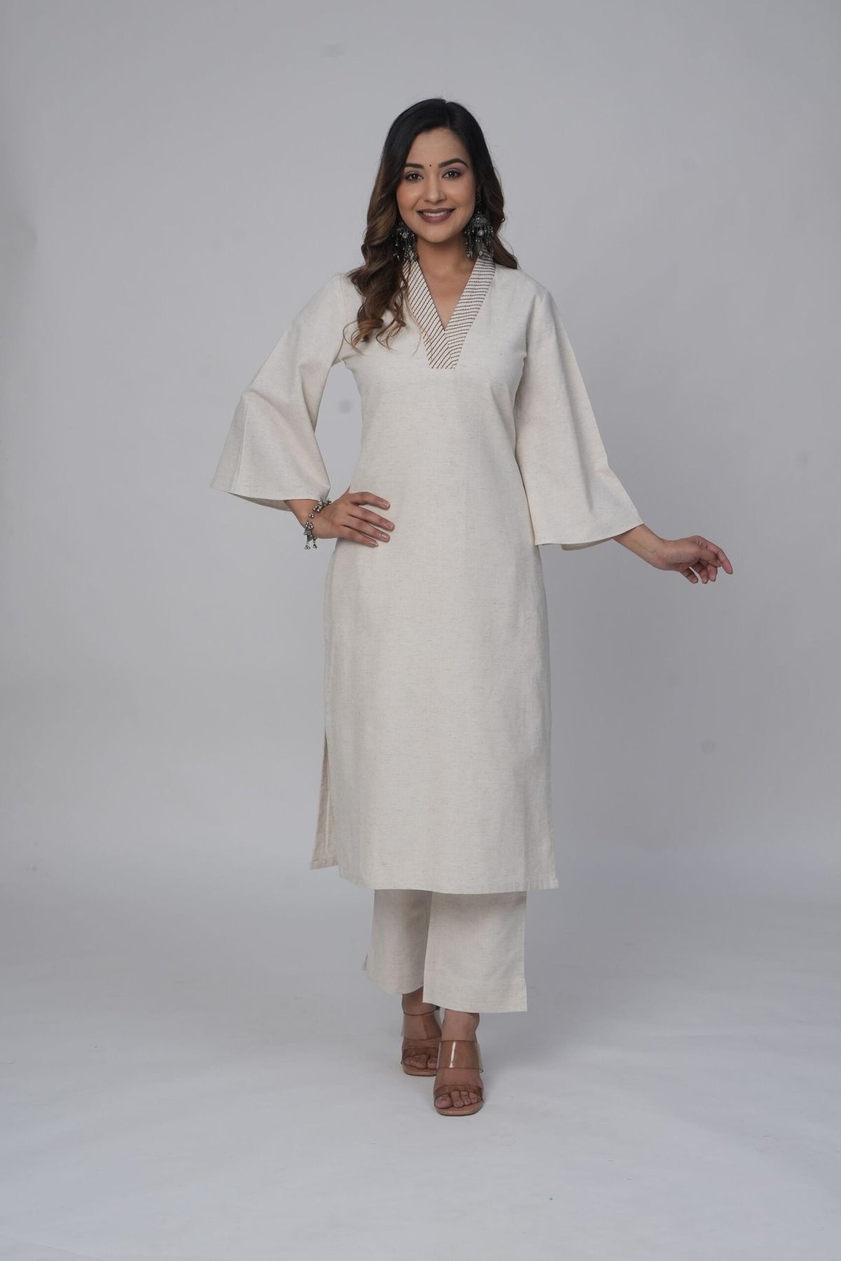Off White Kurta and Pant