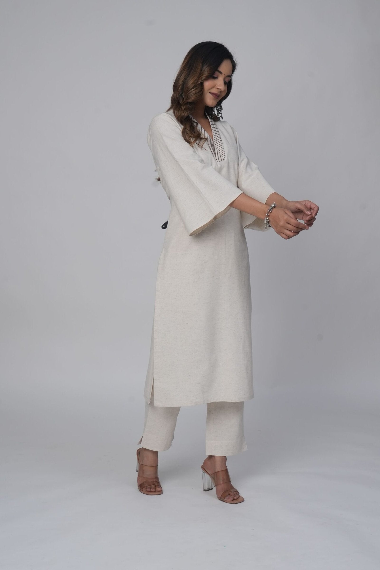 Off White Kurta and Pant