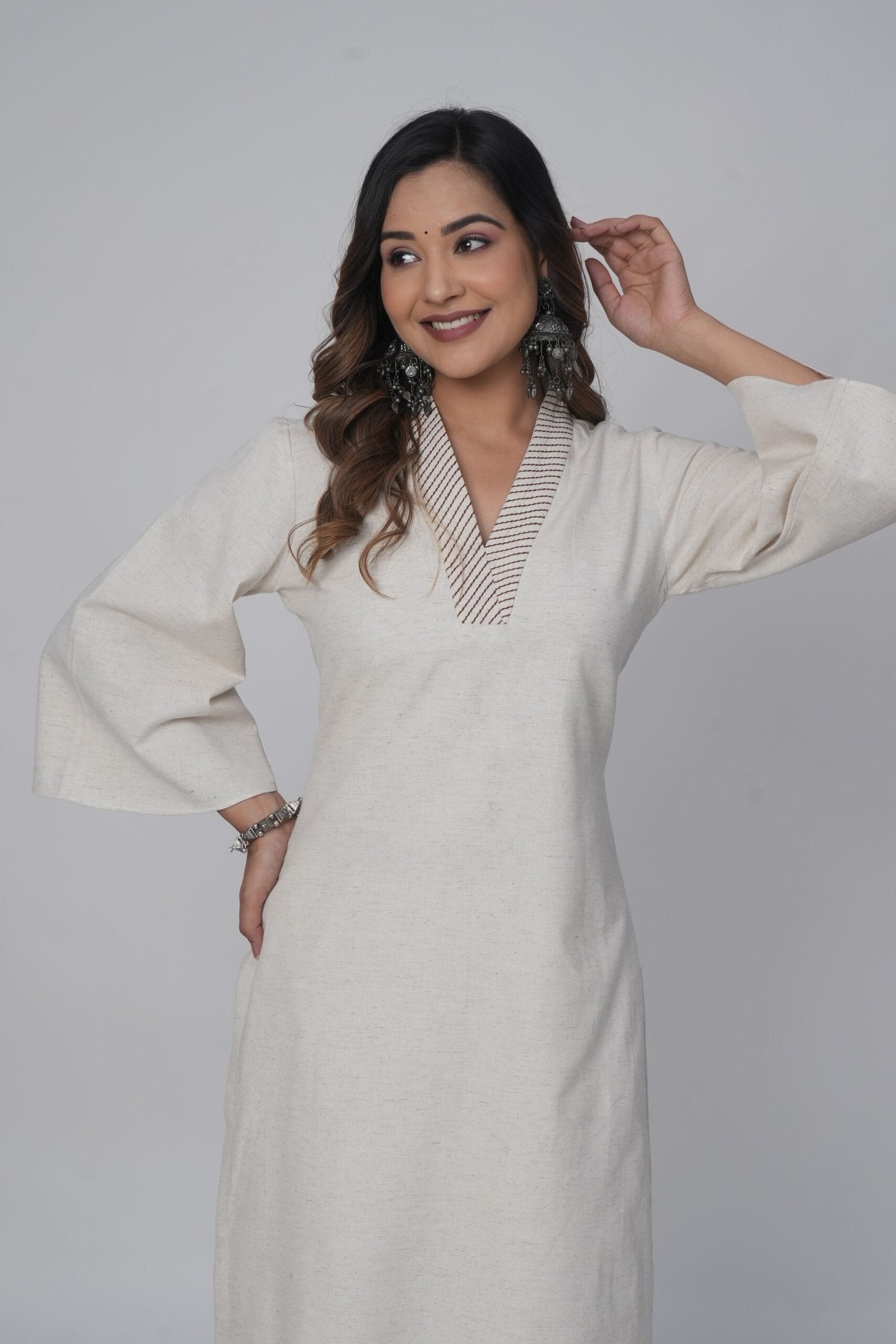 Off White Kurta and Pant