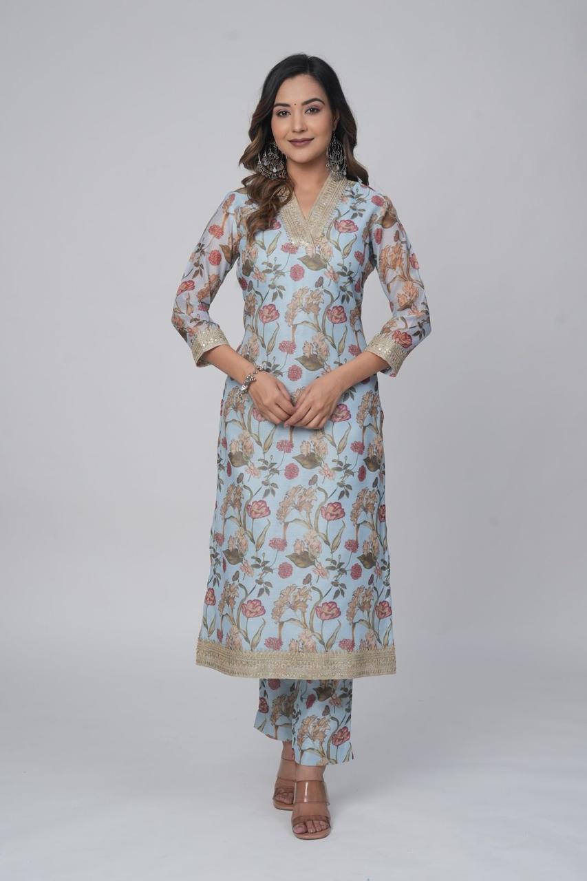 Chanderi Kurta Pant