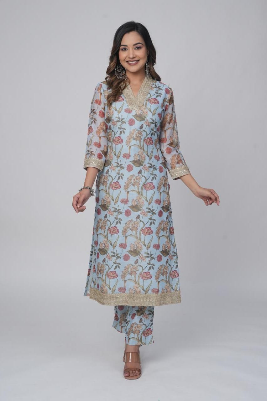 Chanderi Kurta Pant