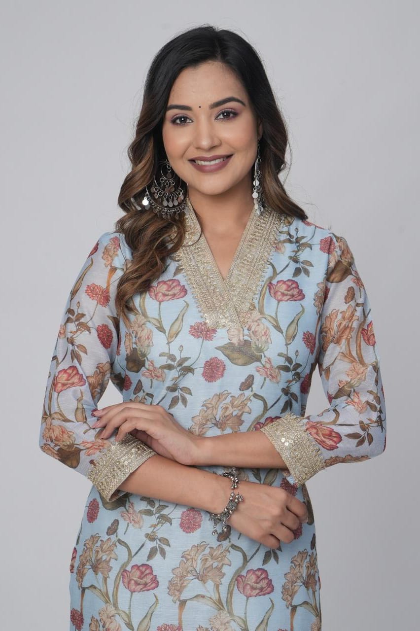 Chanderi Kurta Pant