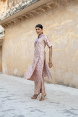 Rose Gold Brocade Kurta Pant