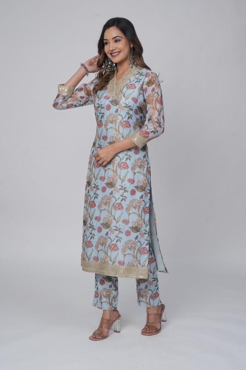 Chanderi Kurta Pant
